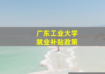 广东工业大学就业补贴政策