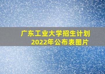 广东工业大学招生计划2022年公布表图片