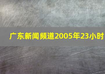 广东新闻频道2005年23小时