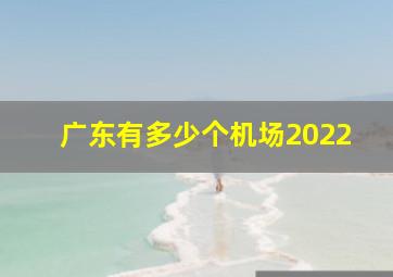 广东有多少个机场2022