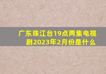 广东珠江台19点两集电视剧2023年2月份是什么