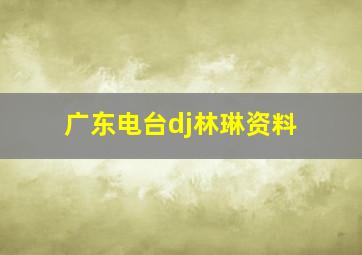 广东电台dj林琳资料