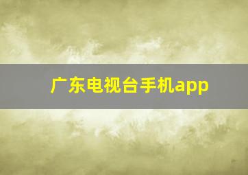 广东电视台手机app