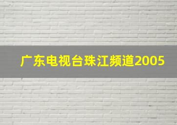 广东电视台珠江频道2005