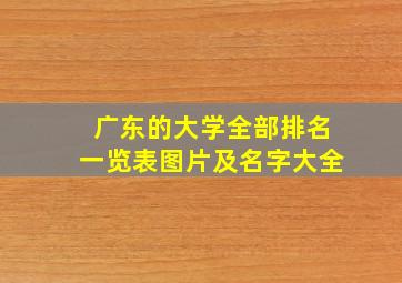 广东的大学全部排名一览表图片及名字大全