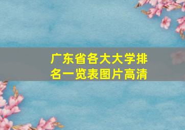 广东省各大大学排名一览表图片高清