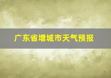 广东省增城市天气预报