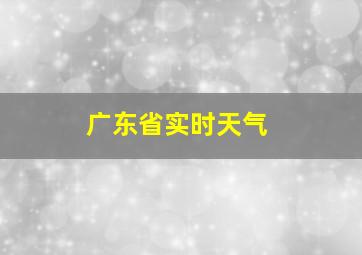 广东省实时天气