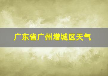 广东省广州增城区天气