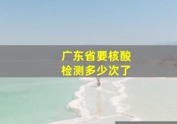 广东省要核酸检测多少次了