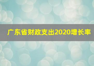 广东省财政支出2020增长率