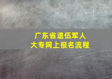 广东省退伍军人大专网上报名流程