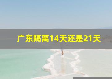 广东隔离14天还是21天