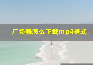 广场舞怎么下载mp4格式