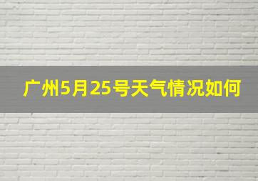 广州5月25号天气情况如何