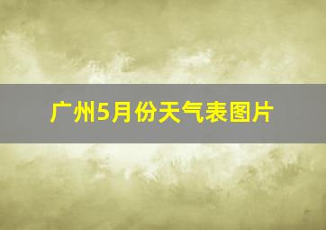 广州5月份天气表图片