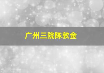 广州三院陈敦金