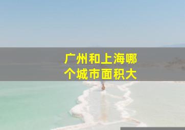 广州和上海哪个城市面积大