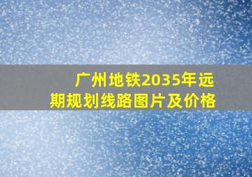 广州地铁2035年远期规划线路图片及价格