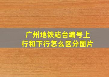 广州地铁站台编号上行和下行怎么区分图片