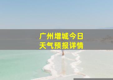 广州增城今日天气预报详情