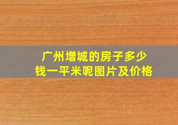 广州增城的房子多少钱一平米呢图片及价格