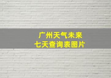 广州天气未来七天查询表图片