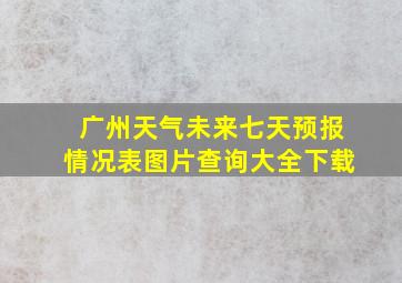 广州天气未来七天预报情况表图片查询大全下载