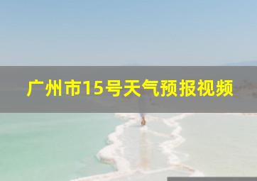 广州市15号天气预报视频