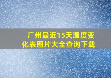 广州最近15天温度变化表图片大全查询下载