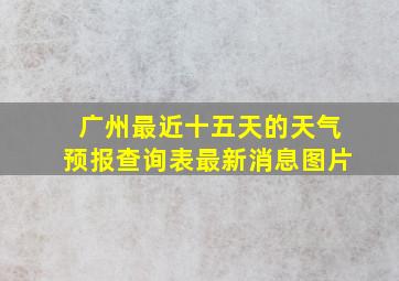 广州最近十五天的天气预报查询表最新消息图片