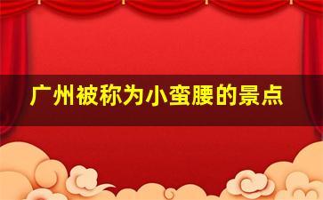 广州被称为小蛮腰的景点