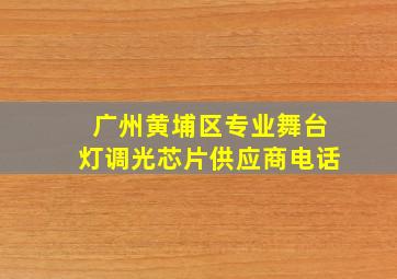 广州黄埔区专业舞台灯调光芯片供应商电话