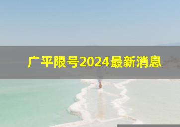 广平限号2024最新消息