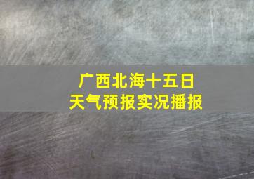 广西北海十五日天气预报实况播报