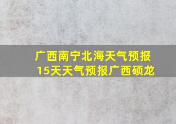 广西南宁北海天气预报15天天气预报广西硕龙