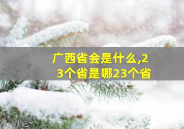 广西省会是什么,23个省是哪23个省