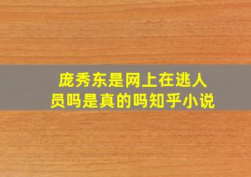 庞秀东是网上在逃人员吗是真的吗知乎小说