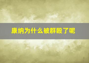 康纳为什么被群殴了呢