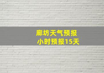 廊坊天气预报小时预报15天