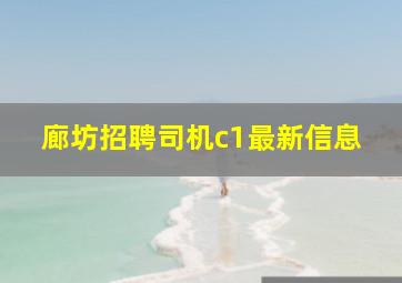 廊坊招聘司机c1最新信息