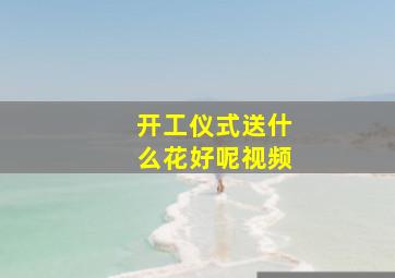 开工仪式送什么花好呢视频