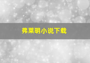 弗莱明小说下载