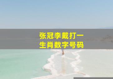 张冠李戴打一生肖数字号码