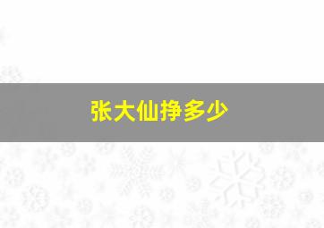 张大仙挣多少