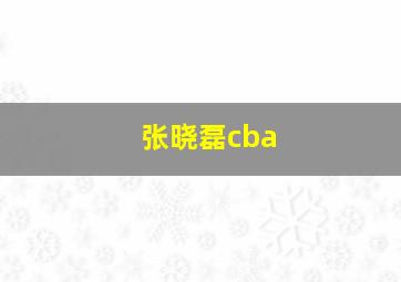 张晓磊cba