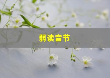 弱读音节