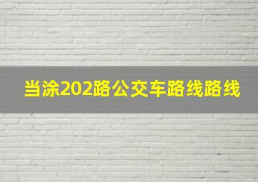 当涂202路公交车路线路线