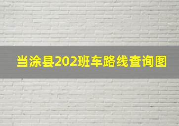 当涂县202班车路线查询图