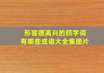 形容很高兴的四字词有哪些成语大全集图片